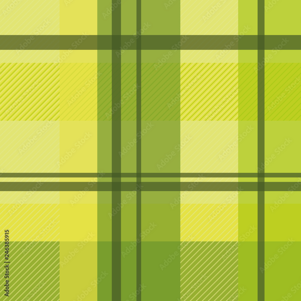 early summer plaid in fresh green and lime seamless pattern