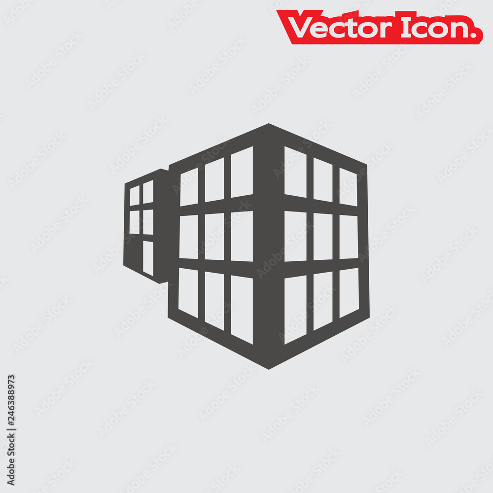 Building icon isolated sign symbol and flat style for app, web and digital design. Vector illustration. Building icon isolated sign symbol and flat style for app, web and digital design. Vector illustration.