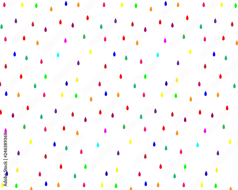 Muster bunte Tropfen auf weißem Hintergrund Muster bunte Tropfen auf weißem Hintergrund