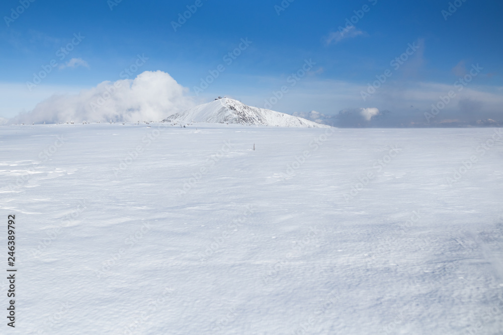Snezka mountain on a beautiful winter day in Krkonose Snezka mountain on a beautiful winter day in Krkonose