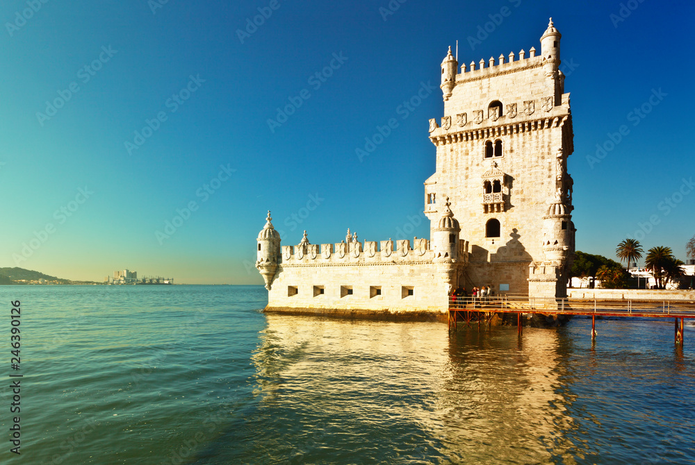 Lisbon. The Belem Tower (Torre de Belem) was built in 1515 as a lighthouse in the middle of the Tejo River. Today the Tower is the main tourist attraction and symbol of the city