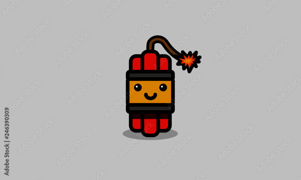 Bomb Vector Illustration With Smiley Face Bomb Vector Illustration With Smiley Face