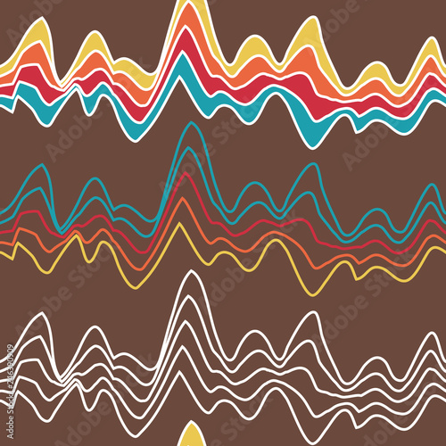 seamless rainbow waves pattern