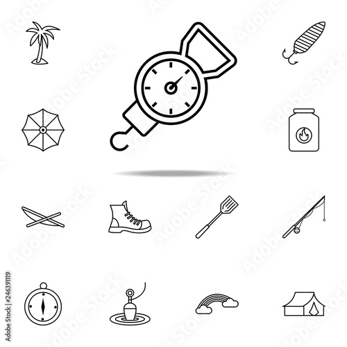 hook scales icon. Camping icons universal set for web and mobile