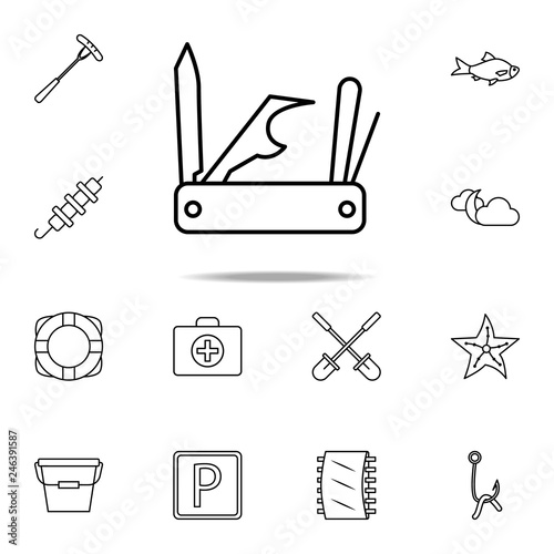 jackknife icon. Camping icons universal set for web and mobile