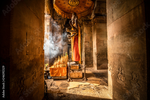 Buddha statue in a Cambodian temple.