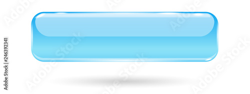 Blue 3d glass button