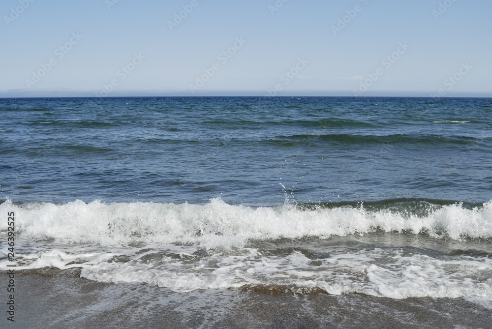 海　波　浜　空　素材