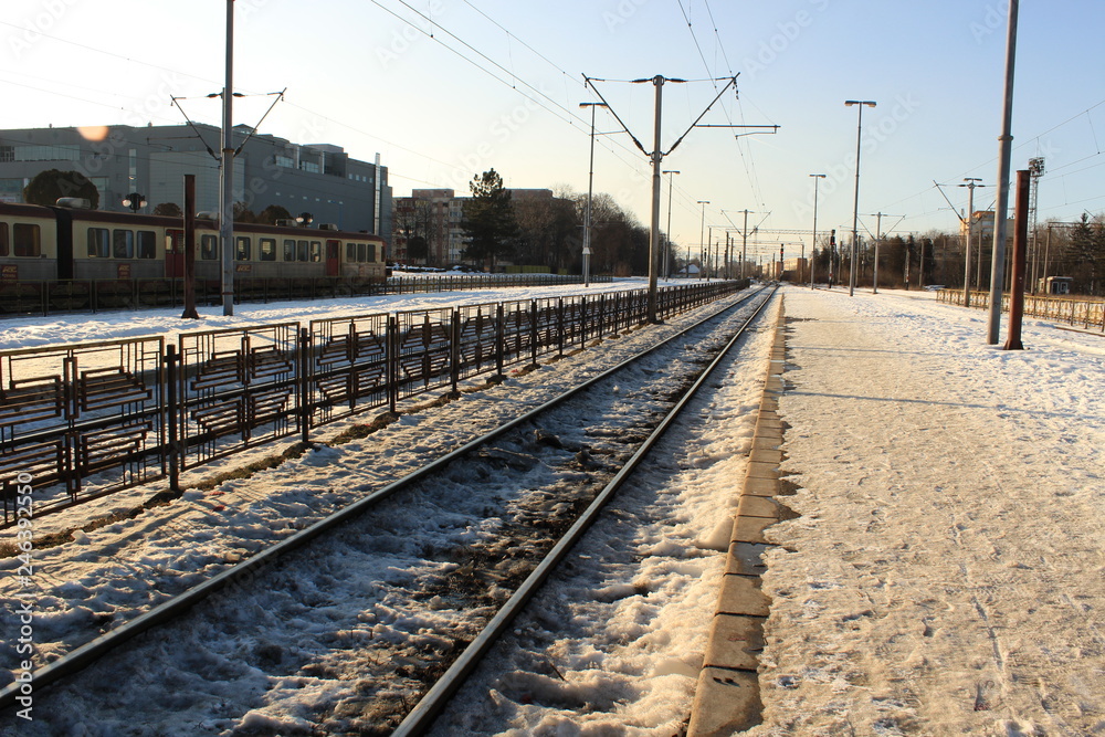 train on the railway