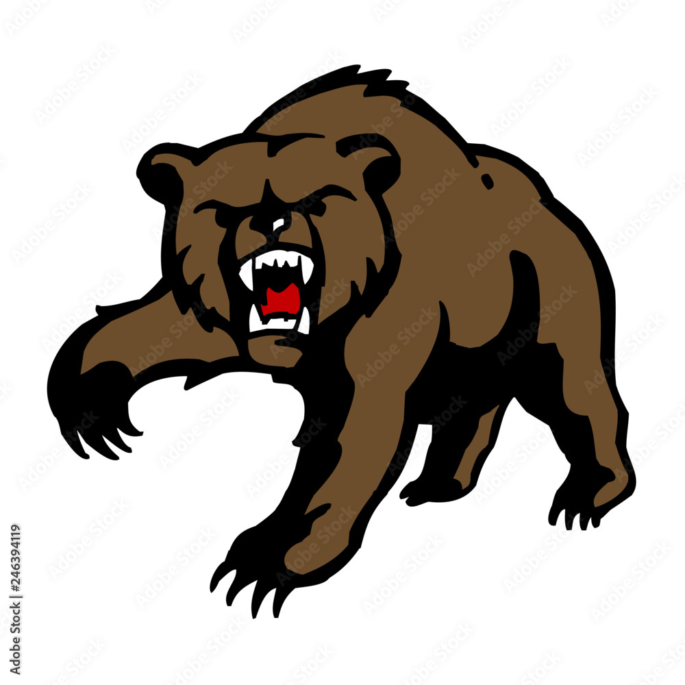 Roaring Bear Clip Art