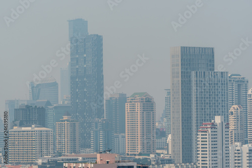 Smog PM2.5 dust exceed standard value of Bangkok © pongmoji