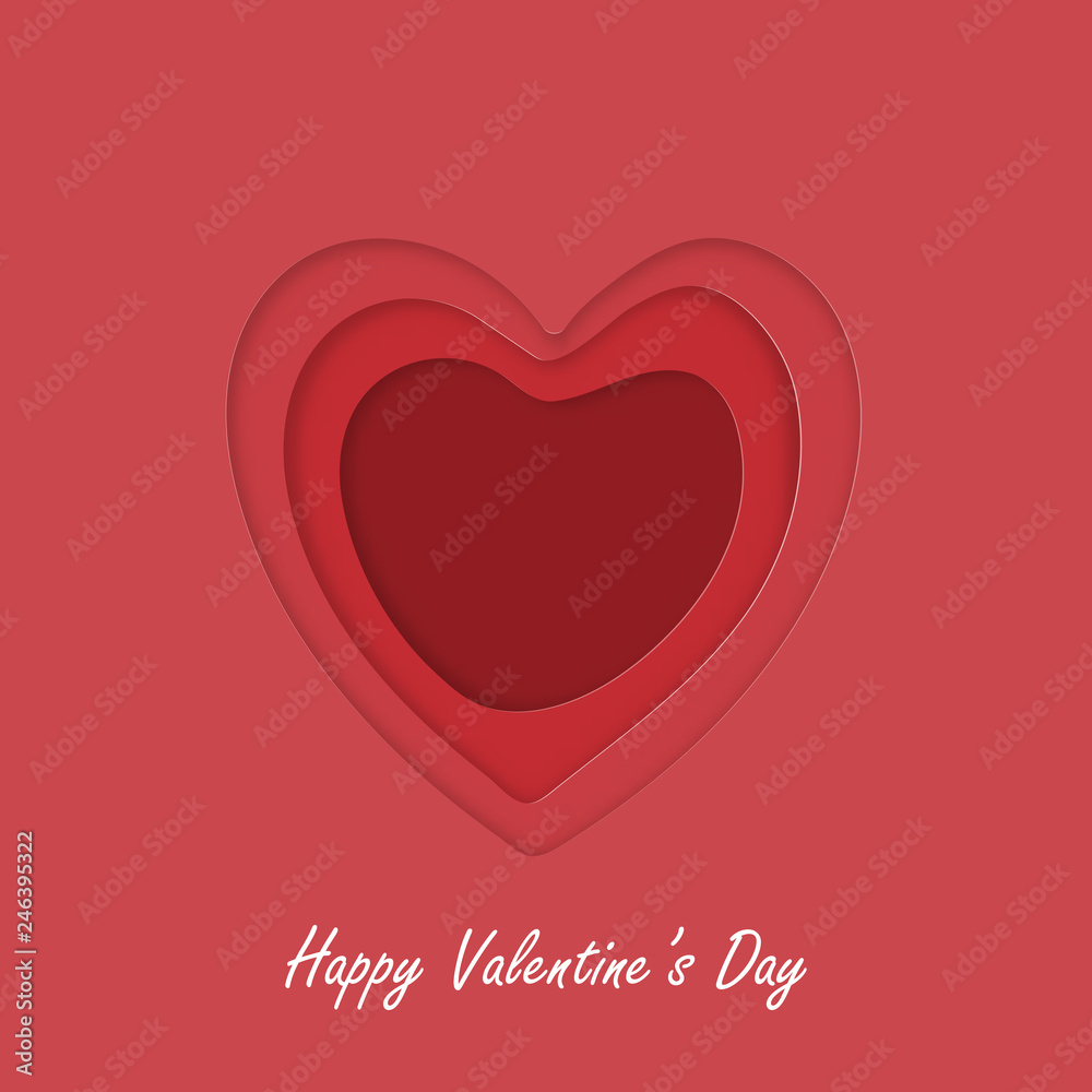 Creative greeting card valentine's day concept.
