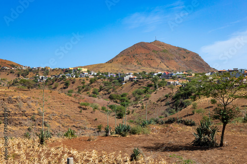 Brianda mount view in Rebeirao Manuel in Santiago island in Cape Verde - Cabo Verde