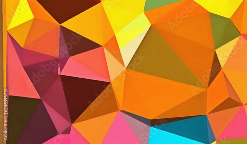 Chaotic triangles drawing abstract background. Original polygonal art pattern. Geometric texture with creative elements. Low poly wallpaper. Multicolor backdrop concept.