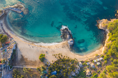 Aerial view of Tarrafal beach in Santiago island in Cape Verde - Cabo Verde photo