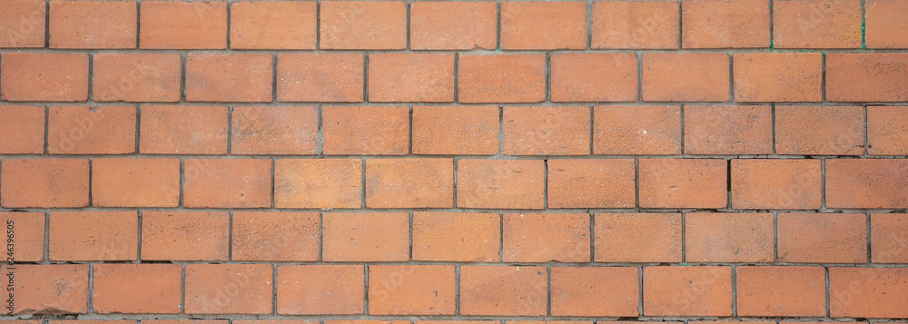 Red concrete brick wall texture and background, banner Red concrete brick wall texture and background, banner