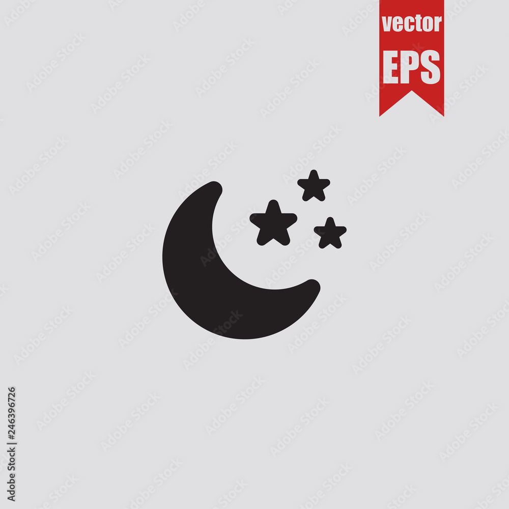 Good night icon.Vector illustration. Good night icon.Vector illustration.
