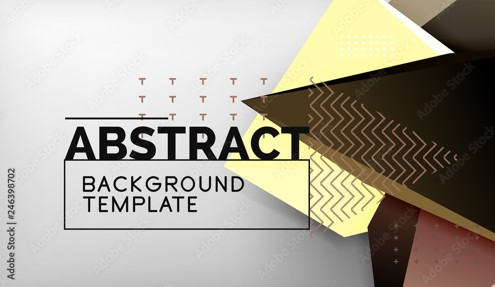 3d triangle geometric background design, modern poster template 3d triangle geometric background design, modern poster template