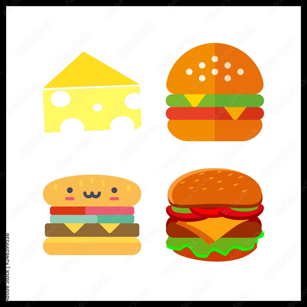 4 cheddar icon. Vector illustration cheddar set. cheese and hamburger icons for cheddar works 4 cheddar icon. Vector illustration cheddar set. cheese and hamburger icons for cheddar works