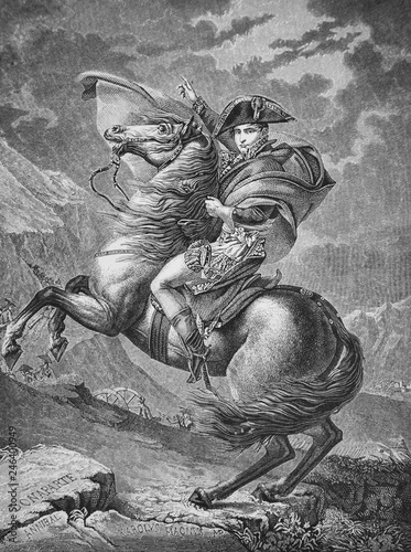 Obraz na plátně Napoleon at the Saint-Bernard Pass or Bonaparte Crossing the Alps)