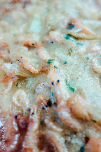 Detail of tortillita de camarón (shrimp tortillita). Typical tapa of Cadiz, Andalusia, Spain. photo