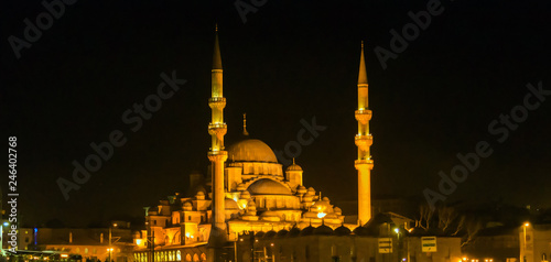 Minarets and domes Mosque Turkey.