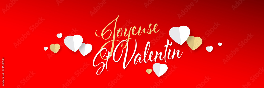 Joyeuse Saint Valentin - obrazy, fototapety, plakaty 
