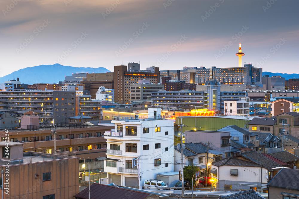 Kyoto, Japan City Skyline