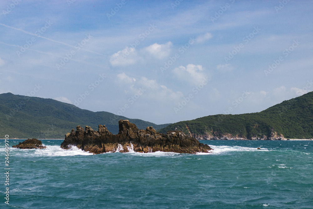 Fototapeta premium Seascape, beautiful sea, rocks, waves
