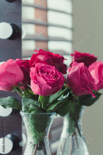 Bouquet of rose hips in vintage style