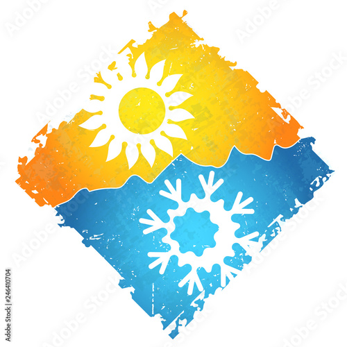 Air conditioning heating and cooling symbol
