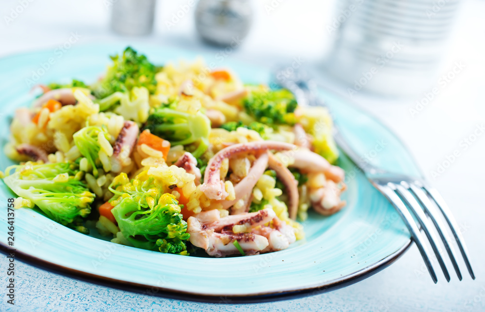 octopus with vegetables octopus with vegetables