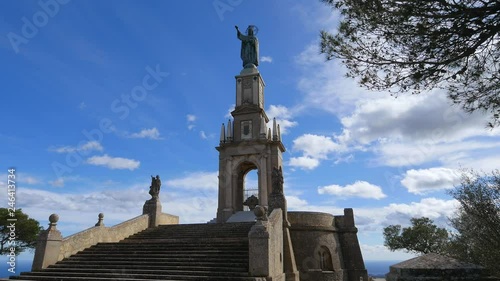 Santuari de Sant Salvador Monastery on Puig de Sant Salvador, 509m, near Felanitx, Mallorca (Majorca), Balearic Islands, Spain, Europe photo