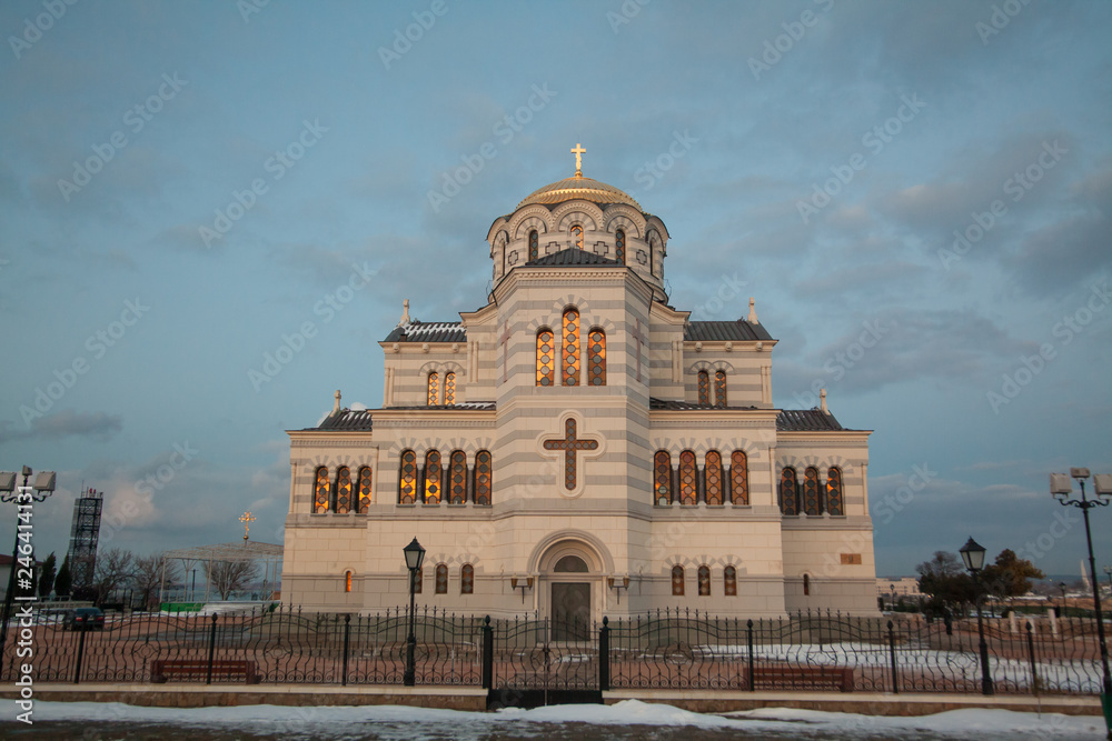 Site of Crimea, Saint Vladimir's cathedral - symbol of Hersones in Sevastopol