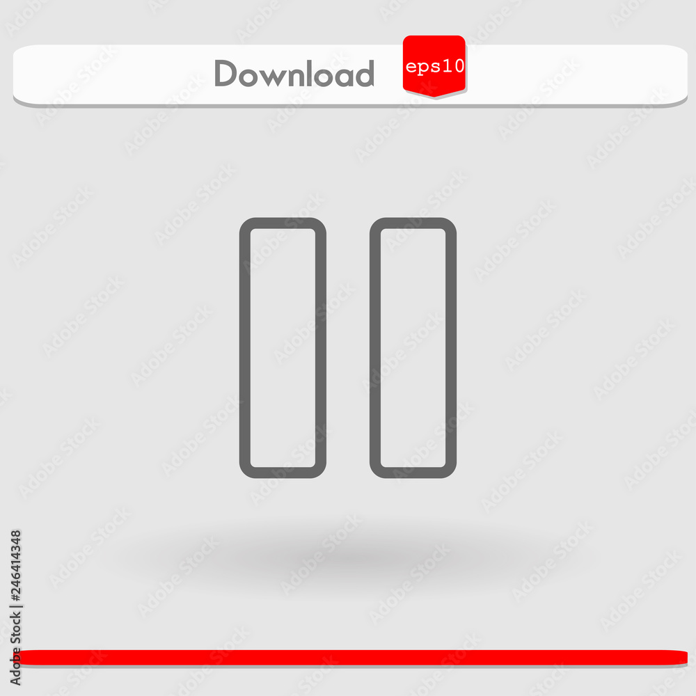 pause vector icon pause vector icon