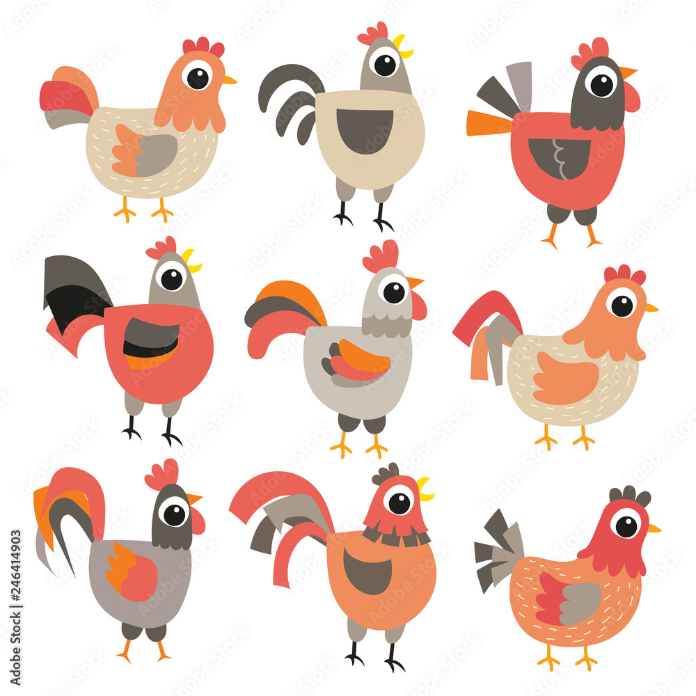 Fototapeta premium chicken worksheet vector design