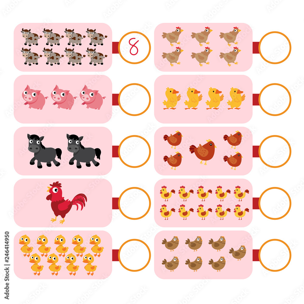 animals matching vector design