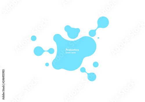 Probiotics bacteria vector design. Probiotics bacteria vector design. Concept of design with Lactobacillus Probiotic Bacteria. Template design with Prebiotic healthy nutrition ingredient