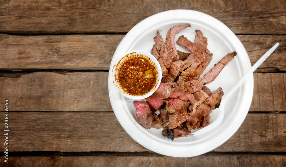 grilled beef with spicy sauce grilled beef with spicy sauce