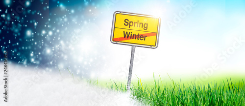 Schild spring winter