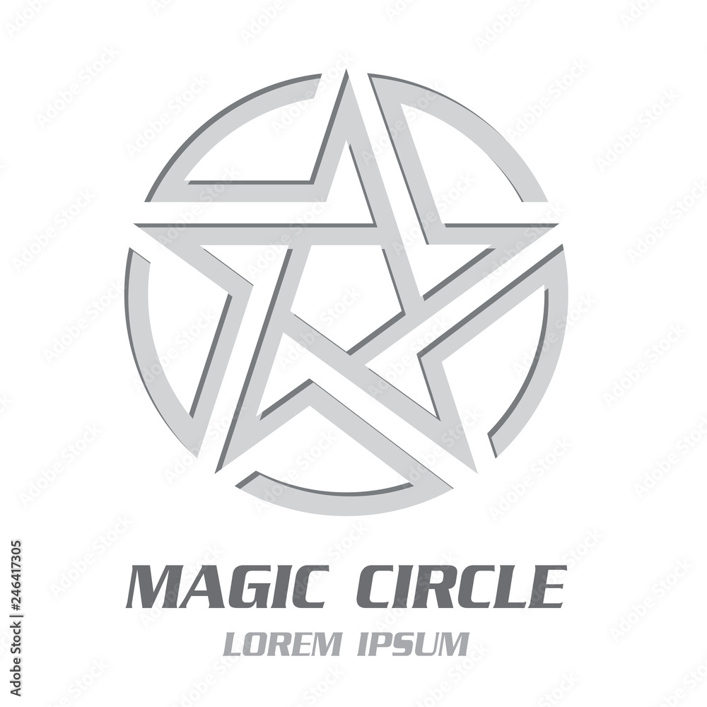 Modern Magic Symbol Emblem. Vector Illustration Modern Magic Symbol Emblem. Vector Illustration