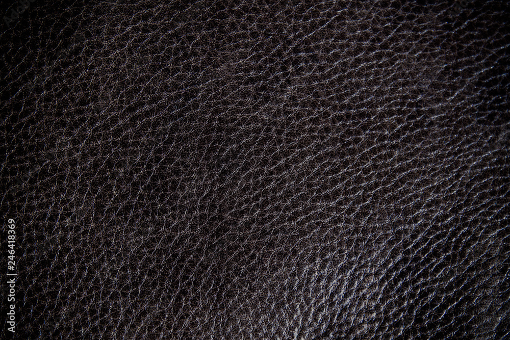 Detail of black leather texture Detail of black leather texture
