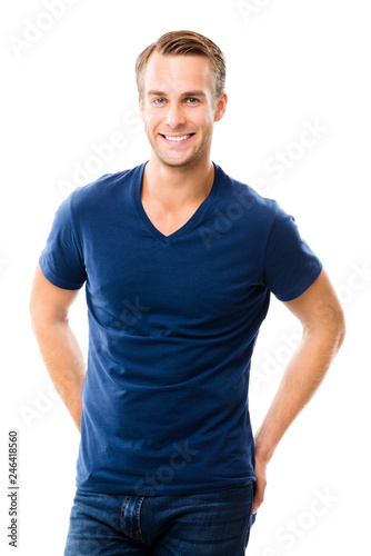 Cheerful young man, over white © vgstudio