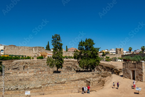  ruins of Old Arab Alcazaba of Merida, Spain