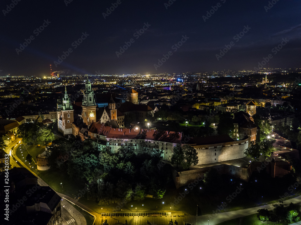 Kraków Wawel nocą