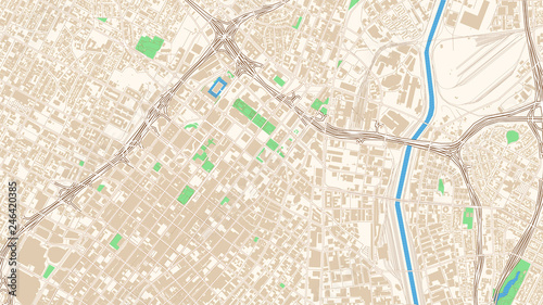 Street map of Los Angeles, California
