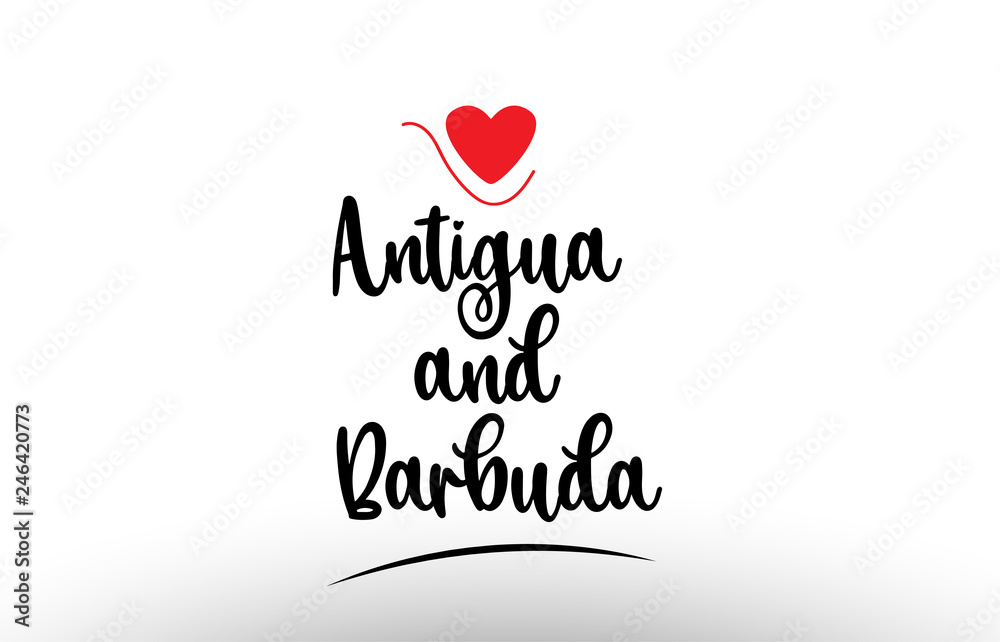 Antigua and Barbuda country text typography logo icon design