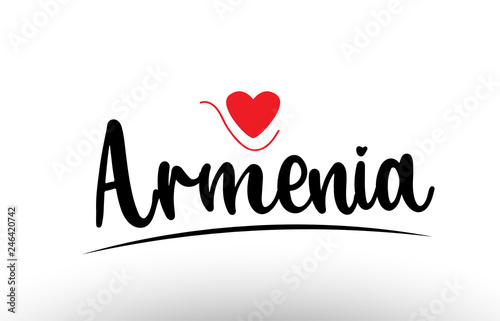 Armenia country text typography logo icon design