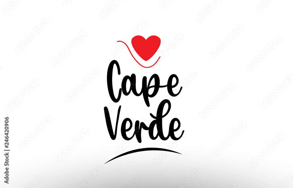 Cape Verde country text typography logo icon design Cape Verde country text typography logo icon design