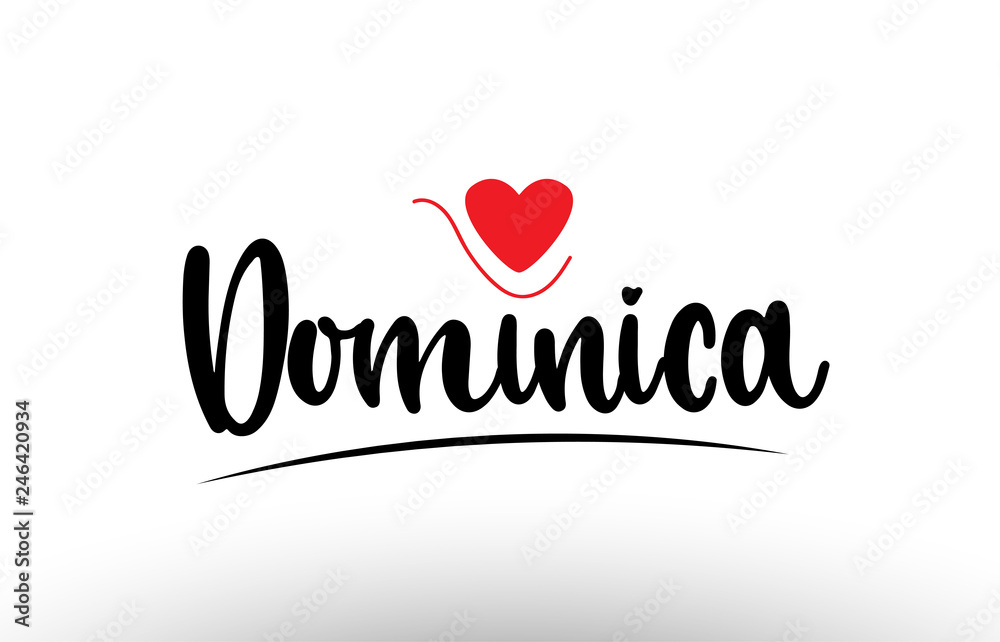 Dominica country text typography logo icon design Dominica country text typography logo icon design